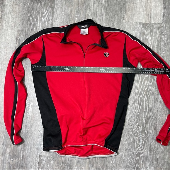 Pearl iZumi Men’s Large Red Long Sleeve Quarter Zip - Picture 9 of 10